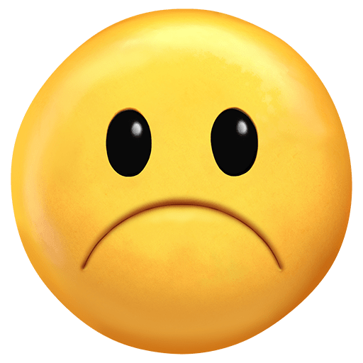Save a drawing Frowning Face symbol of emotion by Twitter on a clean background in png