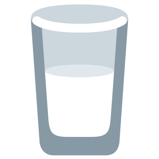 Upload figures Glass of Milk emoticon on Twitter / X for PC on a translucent background in PNG