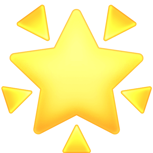 Download pics Shining Star emoticon by Facebook on a translucent background in PNG