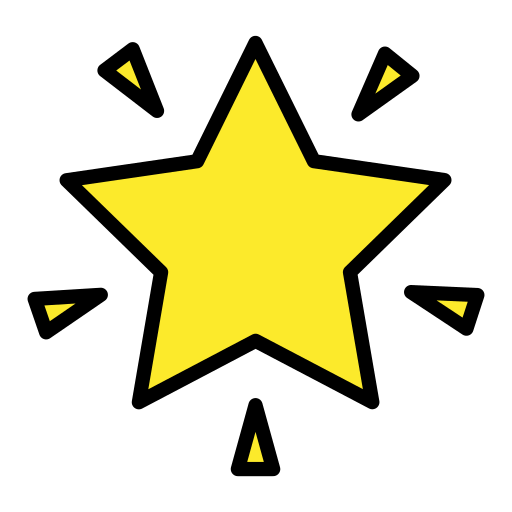 Save photos Glowing Star emoji-emoticon by HfG Schwäbisch Gmünd on a colorless background in PNG