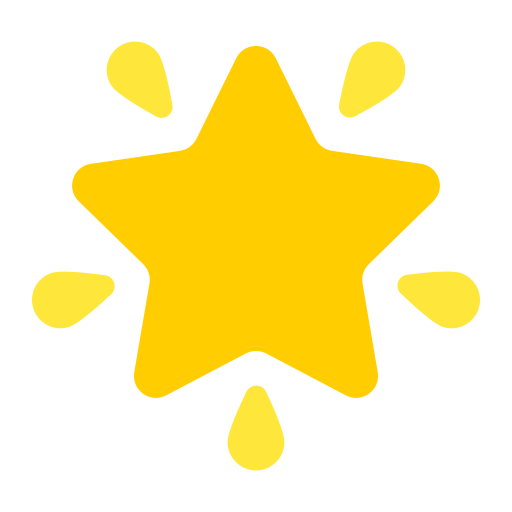 Download a pic Shining Star emoticon by Toss Face 토스페이스 on a translucent background in png