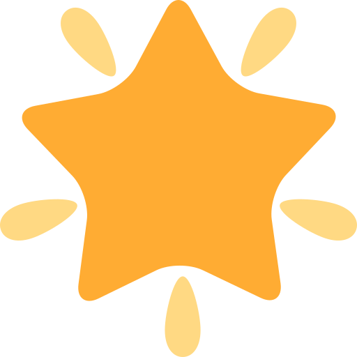Upload a drawing Shining Star symbol on Twitter / X for PC no background in PNG