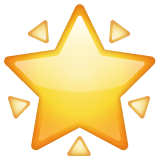 Upload a photo Shining Star emoji-smiley by WhatsApp for Android and PC no background in PNG
