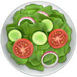 Copy a pic Vegetable salad smiley-emoji from Apple iOS on a colorless background in png