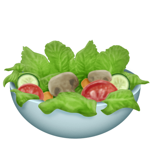 Download photos Salad smiley by Emojipedia on a translucent background in PNG