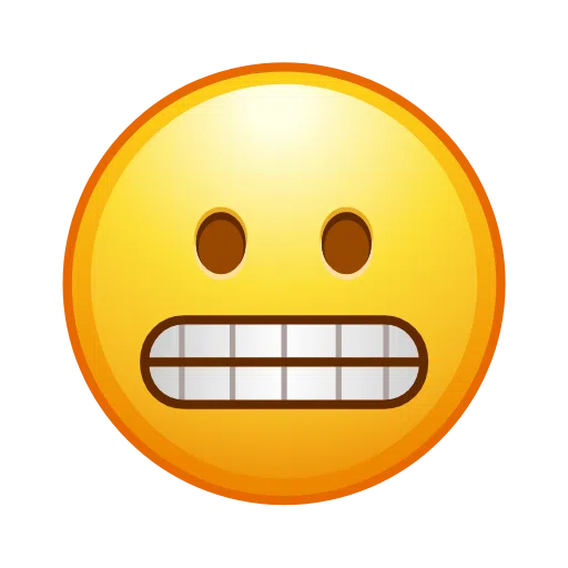Copy image Grimacing Face symbol of emotion of iOS Telegram on a translucent background in WEBP