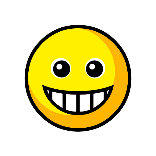 Upload a drawing Grinning Face emoticon from Catrinity computer font on a colorless background in PNG
