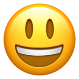 Download photos Grinning Face with Big Eyes smiley-emoji from Apple iOS on a clean background in PNG