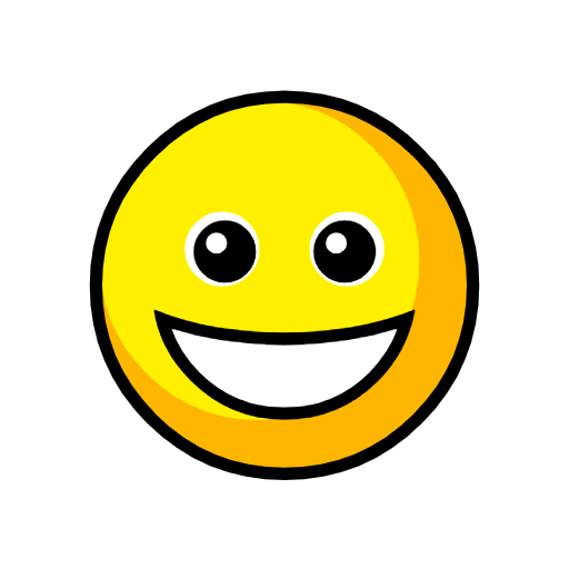 Copy a drawing Happy emoticon from Catrinity computer font on a clean background in png