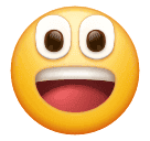 Save a figure Happy face with open mouth emoticon by Huawei  оn a transparent background in png