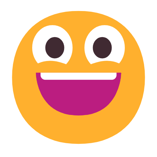 Upload drawings Grinning Face with Big Eyes emoji-smiley by Microsoft 11 оn a transparent background in png