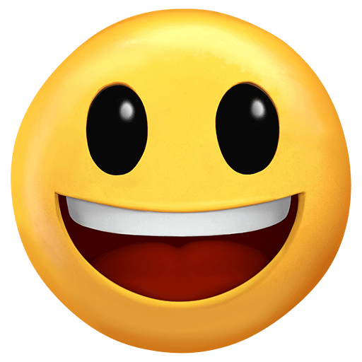 Copy a photo Grinning Face smiley by Twitter on a translucent background in PNG