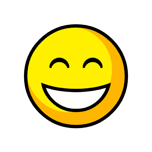 Upload a picture Grinning Face with Smiling Eyes smiley from Catrinity computer font on a clean background in PNG