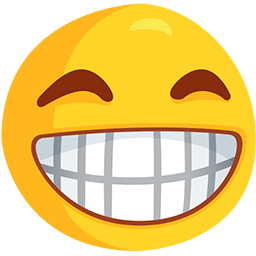 Save a drawing Grinning Face with Smiling Eyes emoji by Facebook's Messenger platform without a background in png