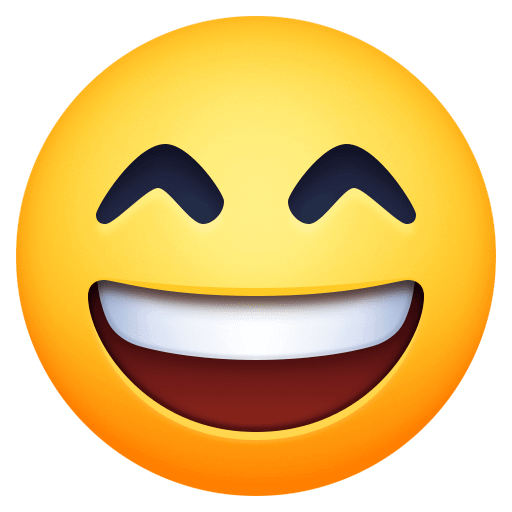 Загрузить фотку символа настроения Улыбающееся лицо от Фейсбук на просвечивающем фоне в png