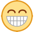 Upload a photo Beaming Face with Smiling Eyes symbol by HTC on a translucent background in png