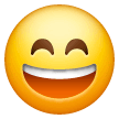 Закачать фотографии символа настроения Улыбающееся лицо с улыбающимися глазами от Samsung без фона в PNG