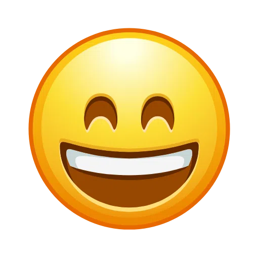 Скопировать фотку иконки Счастливое лицо на iOS Телеграмме на прозрачном фоне в WEBP