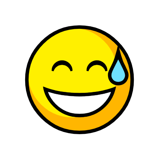 Upload photos Happy Sweat symbol from Catrinity computer font on a translucent background in PNG