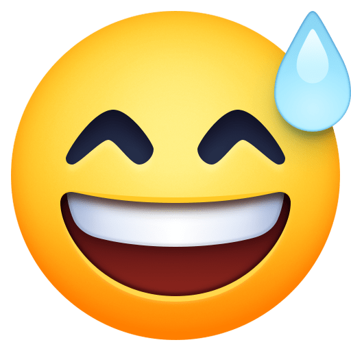 How symbol of emotion π
looks on Facebook for Android and PC Upload a pic Smiling Face with Open Mouth and Cold Sweat emoticon by Facebook on a clean background in png