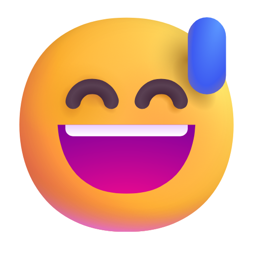 How symbol of emotion π
looks like by default in Word and PowerPoint within the Windows 11 23H2 update Upload pictures Happy Sweat emoticon of the Microsoft set on a clean background in png