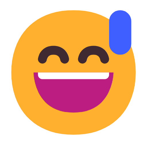How smiley-emoji π
is displayed in the original ΠΎn Microsoft PCs Upload figures Happy Sweat emoji by Microsoft 11 without a background in PNG