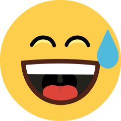 How emoji π
looks like in the original designed by the Skype platform Save pictures Happy Sweat smiley by the Skype ΠΎn a transparent background in png