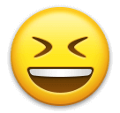 Upload a figure Grinning Face with Squinting Eyes symbol of emotion by LG on a clean background in PNG