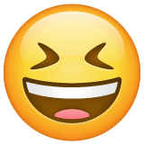 Download drawings 
Wide smile with closed eyes emoji-emoticon by WhatsApp for Android and PC without a background in PNG