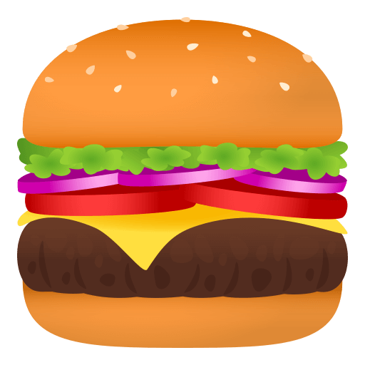 Copy a pic Cheeseburger emoticon by JoyPixels on a colorless background in PNG