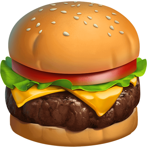 Download image Cheeseburger symbol by Twitter on a colorless background in png