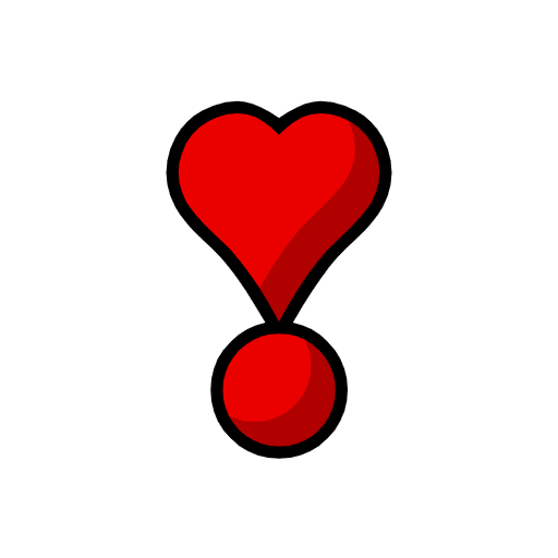 Copy pictures Heart Above Dot emoji-emoticon from Catrinity computer font on a clean background in PNG