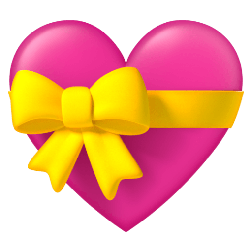 Save a pic Gift Box symbol of emotion from Google Android on a clean background in PNG
