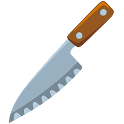Download figures Cook's Knife emoji-smiley by Facebook's Messenger platform on a translucent background in png