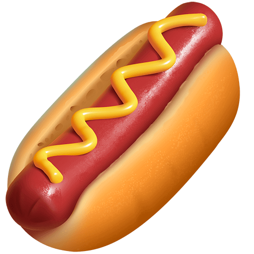 Закачать фотографии смайла Хот-дог от Твиттера на просвечивающем фоне в ПНГ