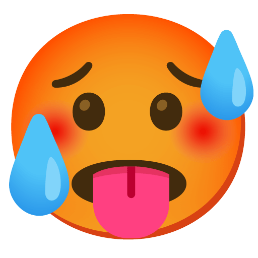 Copy a photo Flustered Face emotion created by Google оn a transparent background in PNG