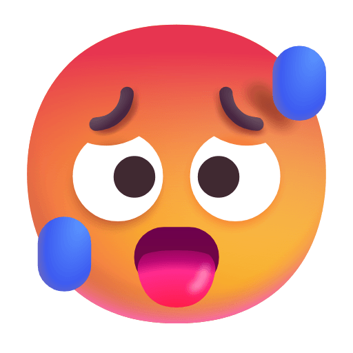 Save a drawing Flushed Face emoticon of the Microsoft set no background in PNG