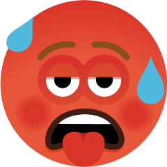 Download a figure Flushed Face emoji-emoticon by the Skype without a background in PNG