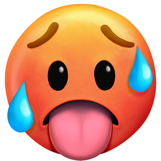 Copy pictures Flushed Cheeks symbol by Twitter оn a transparent background in PNG