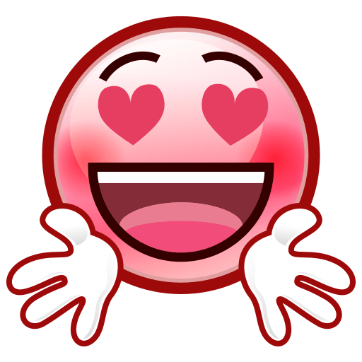 Copy photos Hugging Face symbol of emotion by Emojidex оn a transparent background in PNG