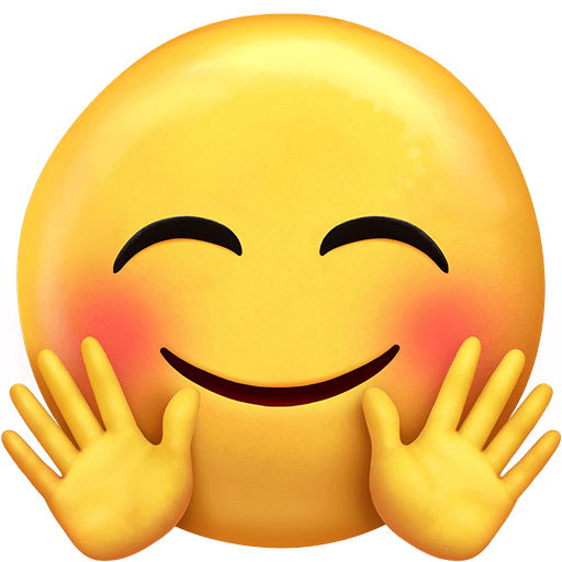 Copy image Hugs emoji by Twitter on a clean background in png