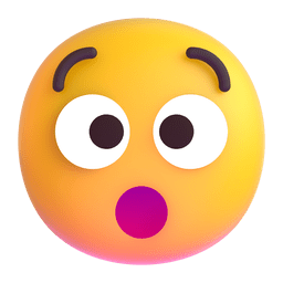 Save figures Surprised Face smiley by Microsoft Teams for PC and Android on a translucent background in PNG