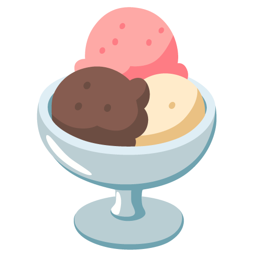 How smiley ๐จ looks on Androids from Google, Xiaomi, Oppo, Huawei, Sony Save a drawing Ice Cream Dessert emoticon created by Google ะพn a transparent background in PNG