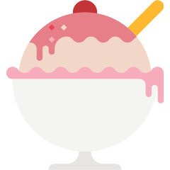 How emoji-emoticon ๐จ looks in the original designed by the Skype platform Copy pictures Ice Cream Dessert smiley-emoji by the Skype on a colorless background in png