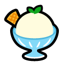 How emoji ๐จ looks by default in Japanese mobile SoftBank Upload a picture Bowl Of Ice Cream emoji-smiley by Japanese mobile phone no background in PNG