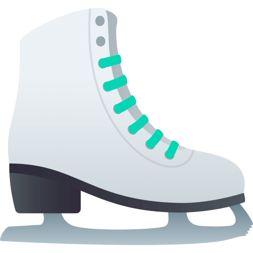 Copy figures Ice Skating emoticon by JoyPixels on a translucent background in png