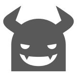Save figures Devil smiley by Japanese Docomo mobile on a translucent background in png