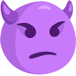 Download pics Angry Devil smiley-emoji by Facebook's Messenger platform оn a transparent background in png