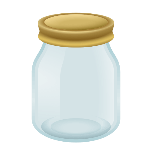 Save image Glass jar emoji by Icons8 on a colorless background in PNG