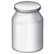 Save a pic Glass jar emoticon on Samsung phones and tablets on a colorless background in PNG